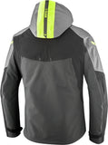 IXON BURNING Hombre Moto Textil Chaqueta Gris Negro Amarillo Brillante
