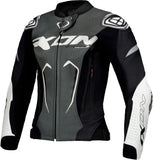 IXON VORTEX 3 Mujer Carreras Cuero Chaqueta Negro Antracita Blanco