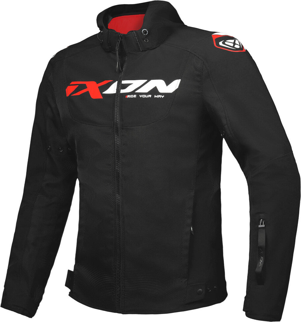 IXON FIERCE Moto Textil Hombre Chaqueta Negro Blanco Rojo