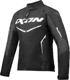 IXON CORDOLO Hombre Textil Moto Chaqueta Negro Antracita Blanco