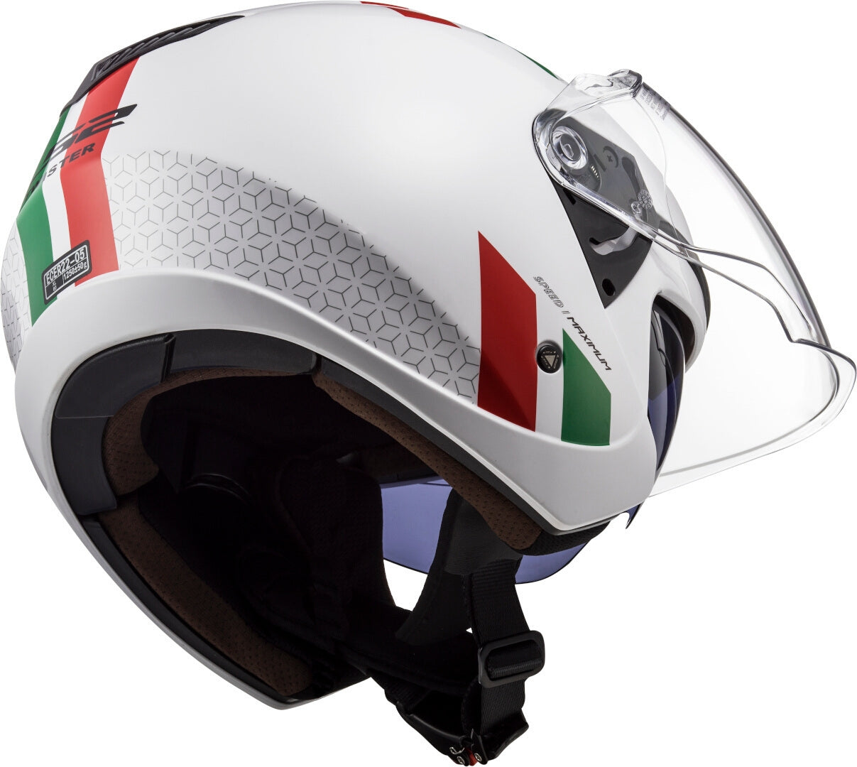 LS2 OF573 TWISTER II COMBO WHITE GREEN RED - SECURTEX MOTOR S.L (t/a MaximoMoto)