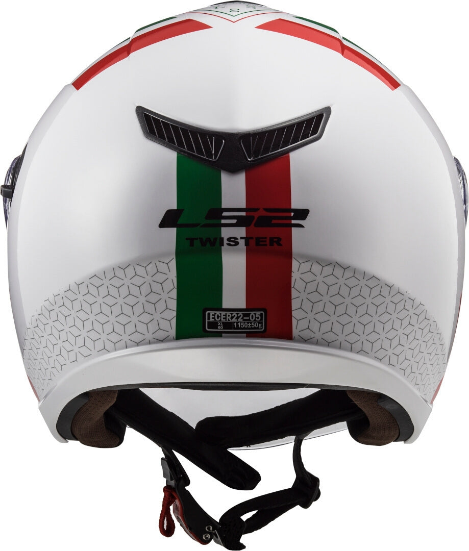 LS2 OF573 TWISTER II COMBO WHITE GREEN RED - SECURTEX MOTOR S.L (t/a MaximoMoto)