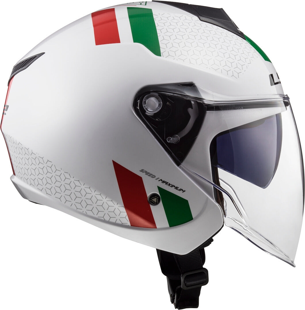 LS2 OF573 TWISTER II COMBO WHITE GREEN RED - SECURTEX MOTOR S.L (t/a MaximoMoto)