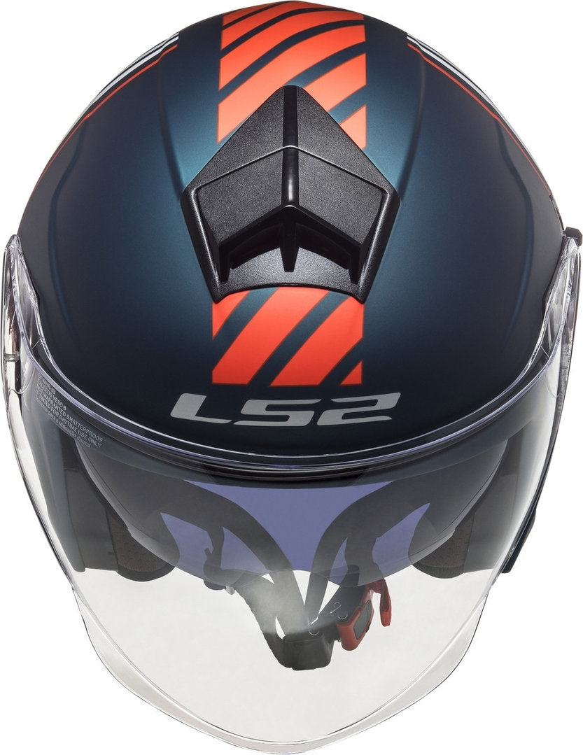 LS2 OF573 TWISTER II LUNA MATT BLUE WHITE - SECURTEX MOTOR S.L (t/a MaximoMoto)