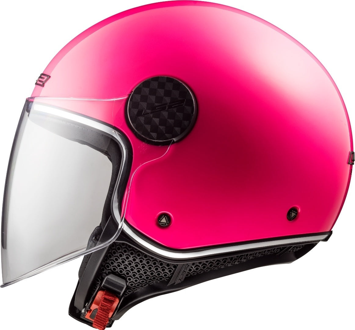 LS2 OF558 Sphere-Lux Gloss Pink Jet casco abierto para moto Scooter