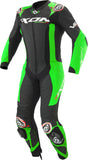 IXON VORTEX 3 HOMBRE 1 PIEZA MOTO CARRERAS TRAJE DE CUERO NEGRO VERDE