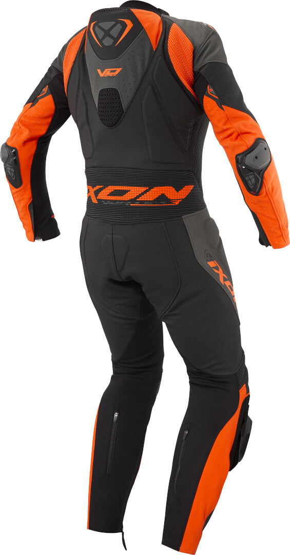IXON VORTEX 3 HOMBRE 1 PIEZA MOTO CARRERAS TRAJE DE CUERO NEGRO NARANJA