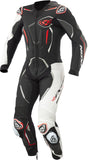 IXON DEMONIO 1 PIEZA HOMBRE MOTO TRAJE DE CUERO NEGRO BLANCO ROJO