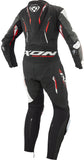 IXON DEMONIO 1 PIEZA HOMBRE MOTO TRAJE DE CUERO NEGRO BLANCO ROJO