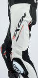 IXON DEMONIO 1 PIEZA HOMBRE MOTO TRAJE DE CUERO NEGRO BLANCO ROJO