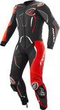 IXON DEMONIO 1 PIEZA HOMBRE MOTO TRAJE DE CUERO NEGRO ROJO BLANCO