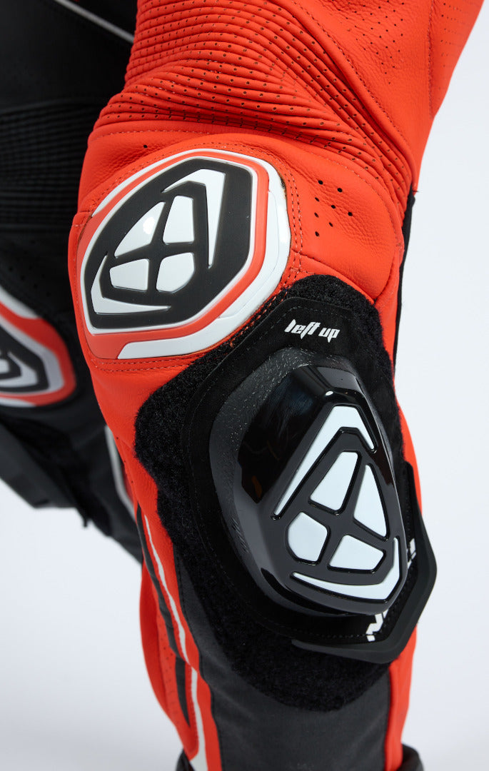 IXON DEMONIO 1 PIEZA HOMBRE MOTO TRAJE DE CUERO NEGRO ROJO BLANCO