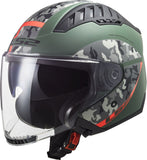 LS2 OF600 COPTER CRISPY M.MILITARY GREEN ORANGE - SECURTEX MOTOR S.L (t/a MaximoMoto)