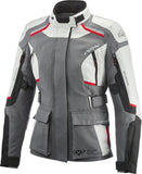 IXON MIDGARD Moto Textil Mujer Aventuras Chaqueta Gris Negro Rojo