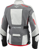 IXON MIDGARD Moto Textil Mujer Aventuras Chaqueta Gris Negro Rojo