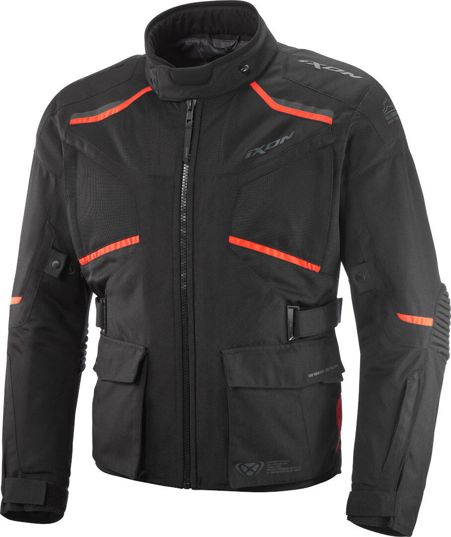 IXON MIDGARD Air C Chaqueta Textil De Moto Negro Rojo Brillante