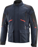 IXON MIDGARD Impermeable Moto De Aventura Chaqueta Textil Azul Marino/Rojo