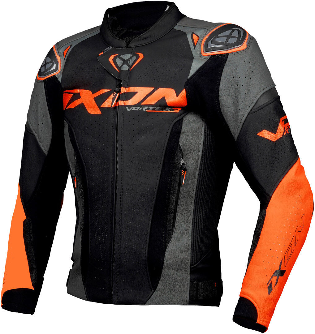 IXON VORTEX 3 Hombre Chaqueta De Cuero Motociclista De Carreras