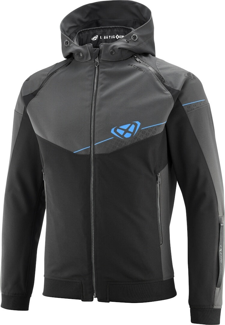 IXON SECTION Hombre Verano Moto Textil Chaqueta Negro/Antracita/Azul