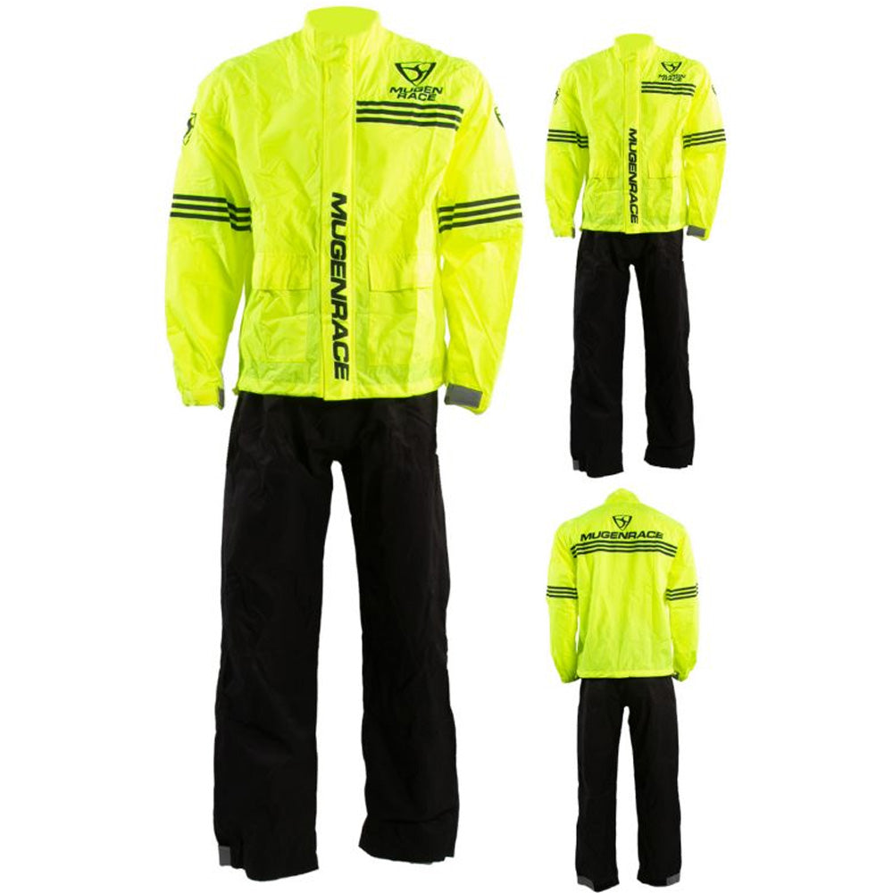 MUGENRACE RS-MNR-2452 TRAJE DE LLUVIA 2 PIEZAS NEGRO/AMARILLO FLUOR
