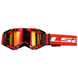 LS2- AURA GOGGLE BLACK RED WITH IRIDIUM VISOR - SECURTEX MOTOR S.L (t/a MaximoMoto)