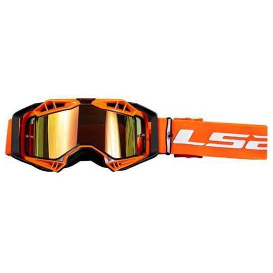 LS2- AURA GOGGLE BLACK ORANGE WITH IRIDIUM VISOR - SECURTEX MOTOR S.L (t/a MaximoMoto)