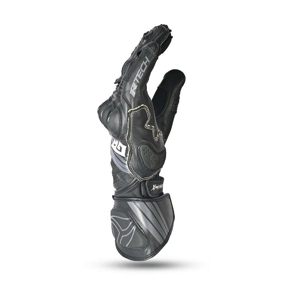 R-TECH - Guantes Piel GP Racing Negro - SECURTEX MOTOR S.L (t/a MaximoMoto)