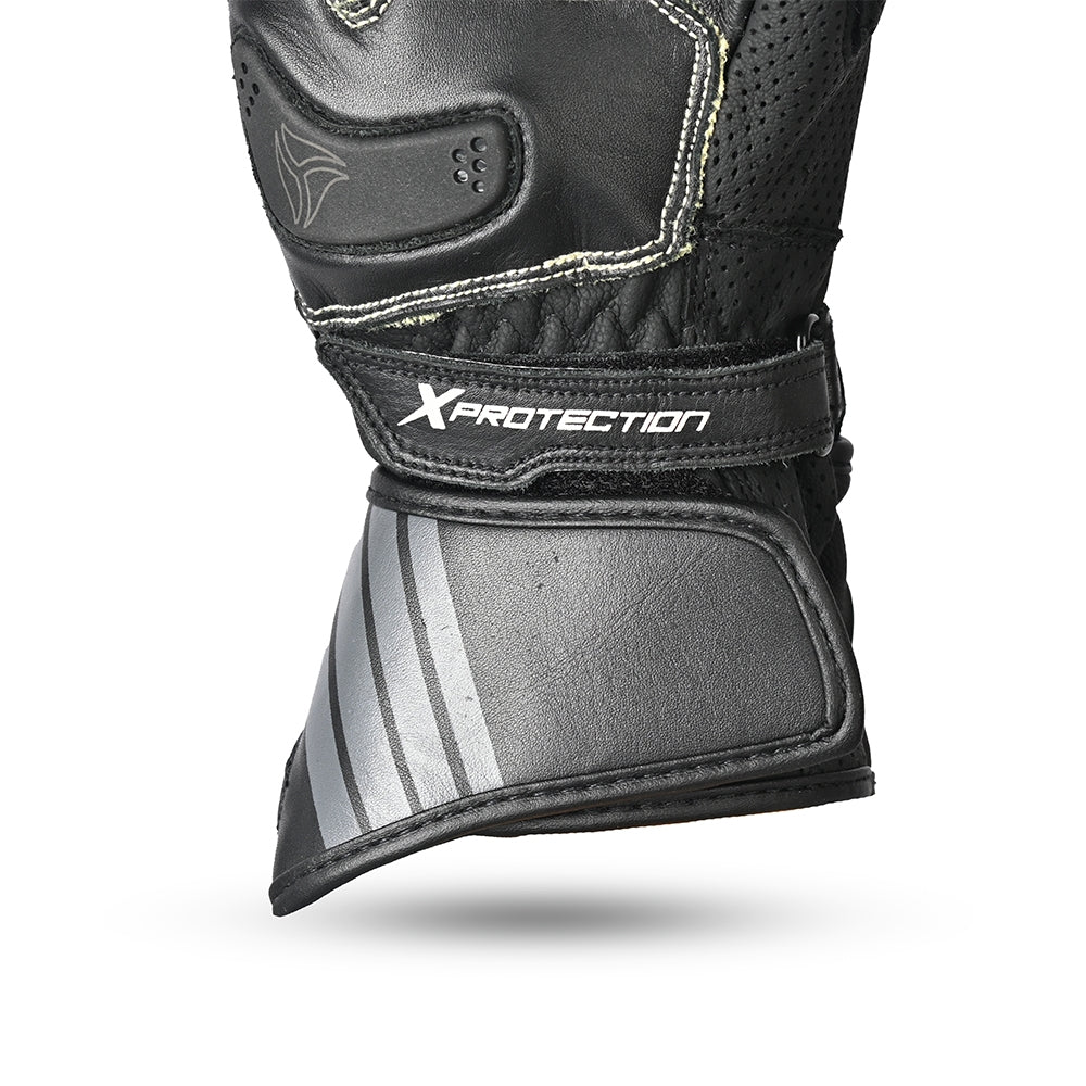 R-TECH - Guantes Piel GP Racing Negro - SECURTEX MOTOR S.L (t/a MaximoMoto)