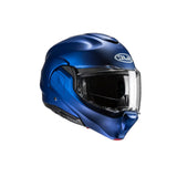 HJC F100 UNI turismo deportivo moto modular casco metalizado azul