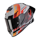 SCORPION EXO-R1 EVO II AIR ADRENALINE CASCO DE MOTO Gris-Rojo-Naranja