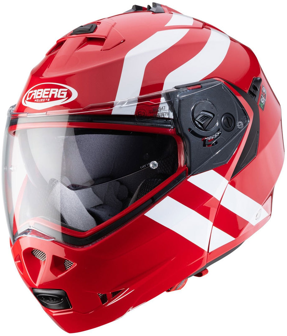 CABERG-CASCO DUKE 2 SUPERLEGEND RED/WHITE - SECURTEX MOTOR S.L (t/a MaximoMoto)