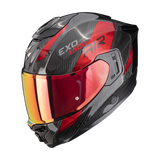 SCORPION EXO-1500 CARBON AIR PLATED CASCO DE MOTO NEGRO ROJO