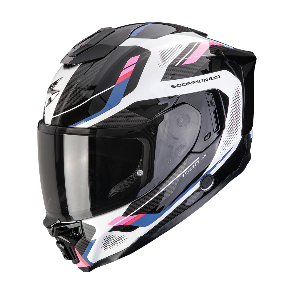 SCORPION EXO-1500 AIR SLEEK CASCO DE MOTO Blanco-Negro-Rosa