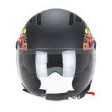 CGM 116X AIR CITY CASCO JET DE MOTO NEGRO AZUL VERDE