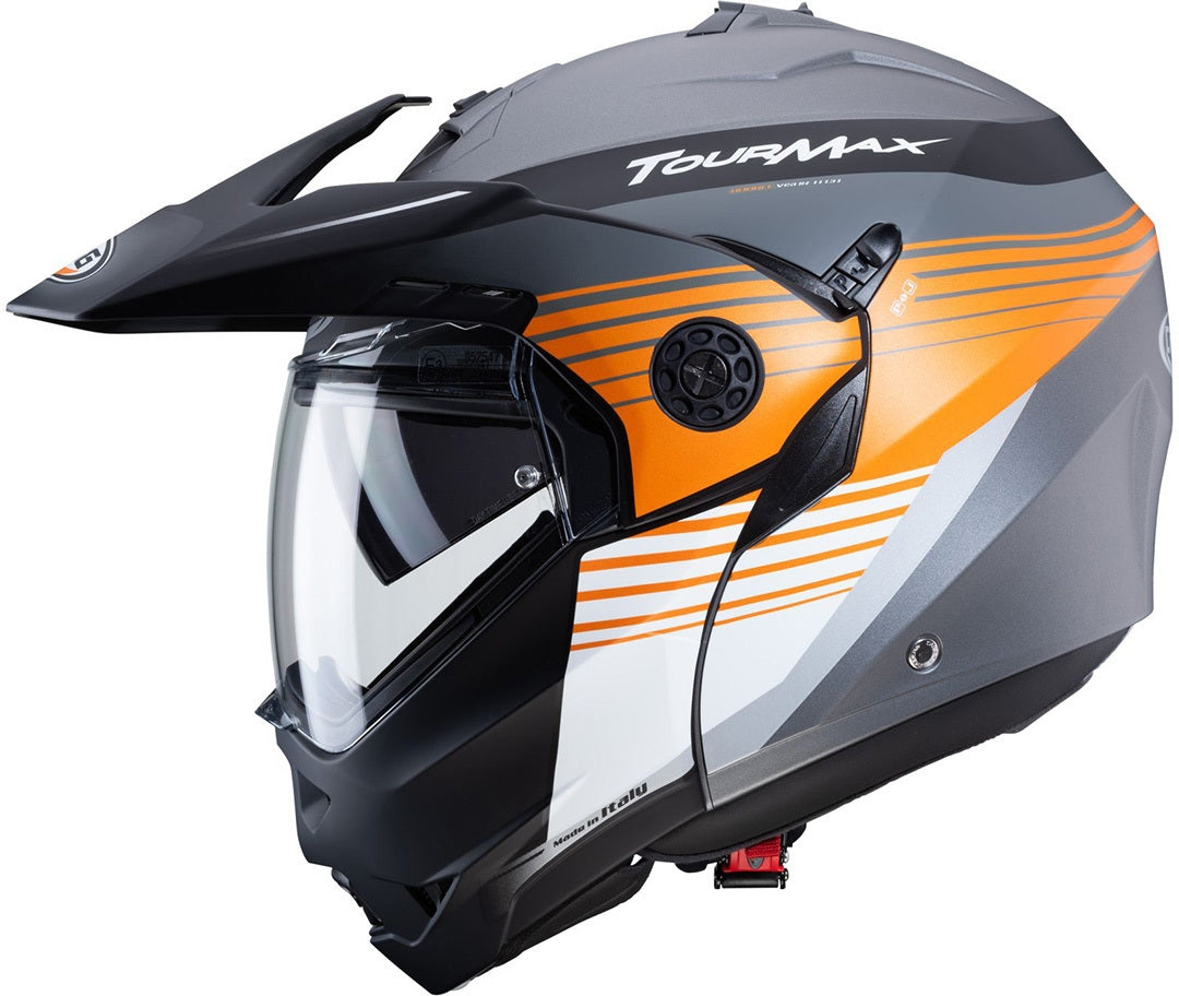 CABERG-Casco Tourmax Titan MATT/GUN/METAL/ORANGE/WHI - SECURTEX MOTOR S.L (t/a MaximoMoto)