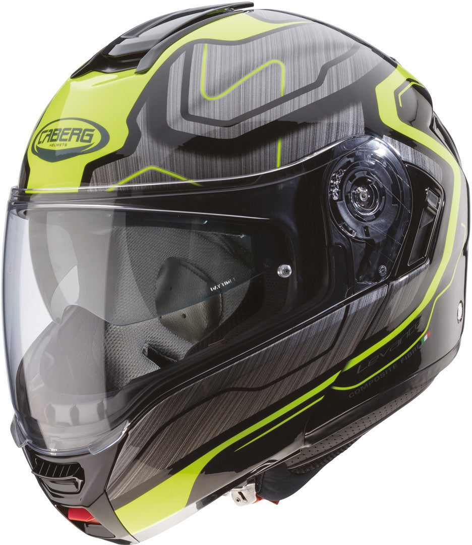 CABERG-Casco Levo Flow BLACK/ANTHRACITE/YELLOW - SECURTEX MOTOR S.L (t/a MaximoMoto)