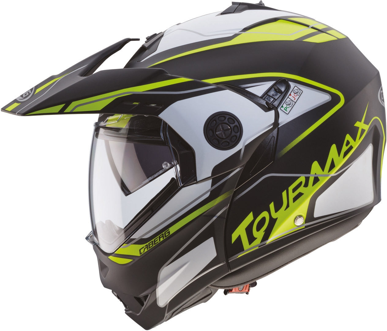 CABERG-Casco Tourmax Marathon MATT/BLACK/WHITE/YELLOW F - SECURTEX MOTOR S.L (t/a MaximoMoto)