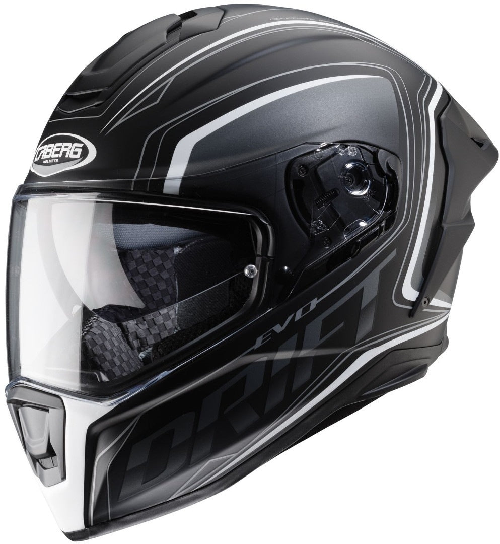 CABERG-Casco DRIFT EVO INTEGRA MATT BLACK/ANTHRACITE/WHITE - SECURTEX MOTOR S.L (t/a MaximoMoto)