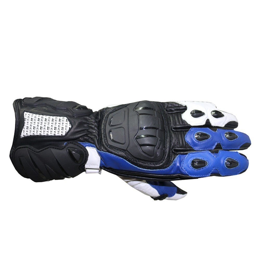 R-TECH - Guante Piel Hawk Negro/Azul