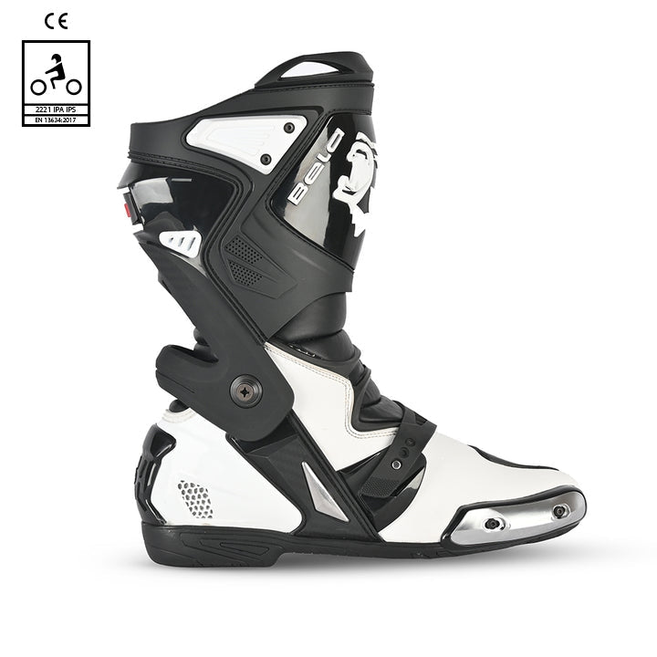 BELA - Botas Piel Race Pro (R-6) Negro/Blanco - SECURTEX MOTOR S.L (t/a MaximoMoto)