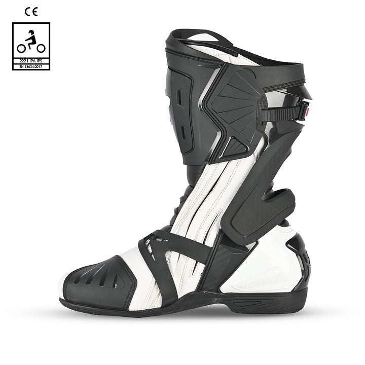 BELA - Botas Piel Race Pro (R-6) Negro/Blanco - SECURTEX MOTOR S.L (t/a MaximoMoto)