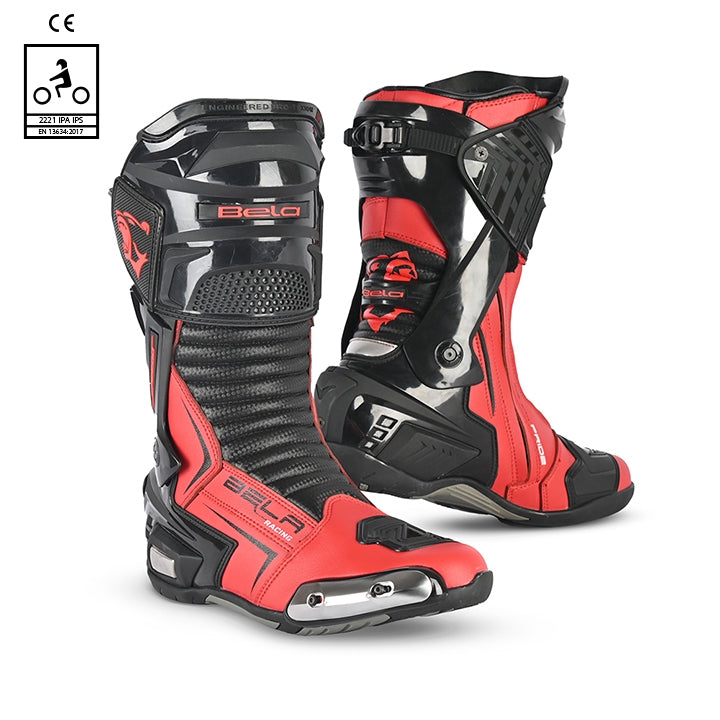 BELA - Botas Piel Speedo 2.0 Negro/Rojo - SECURTEX MOTOR S.L (t/a MaximoMoto)