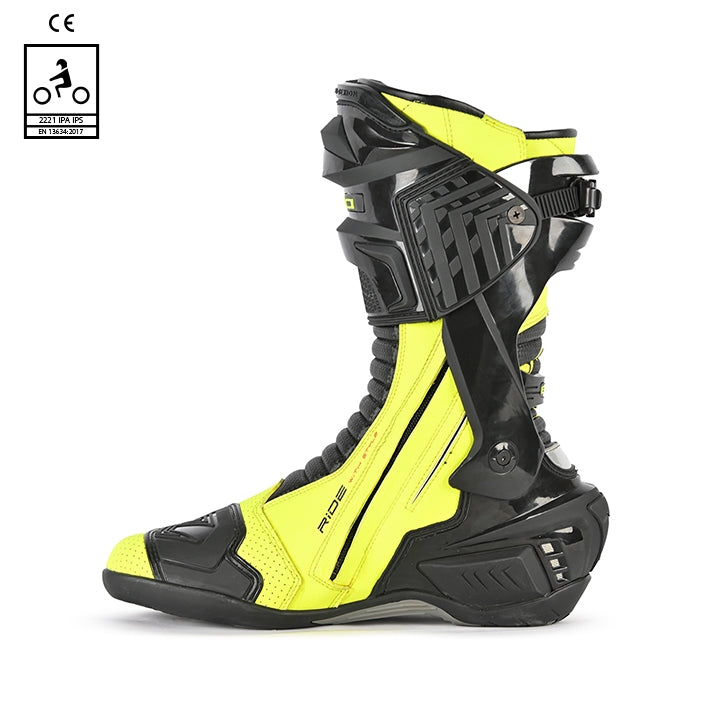 BELA - Botas Piel Speedo 2.0 Negro/Amarillo Fluor - SECURTEX MOTOR S.L (t/a MaximoMoto)