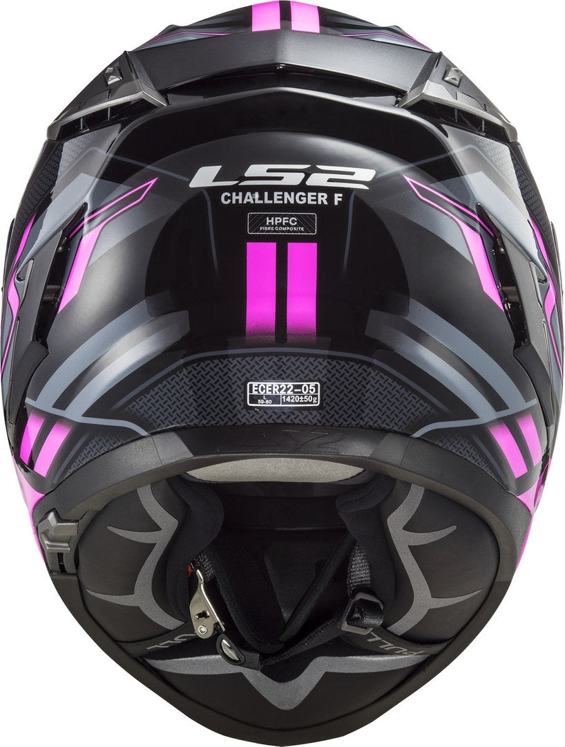 LS2 FF327 CHALLENGER SPIN TITANIUM FLUO PINK - SECURTEX MOTOR S.L (t/a MaximoMoto)