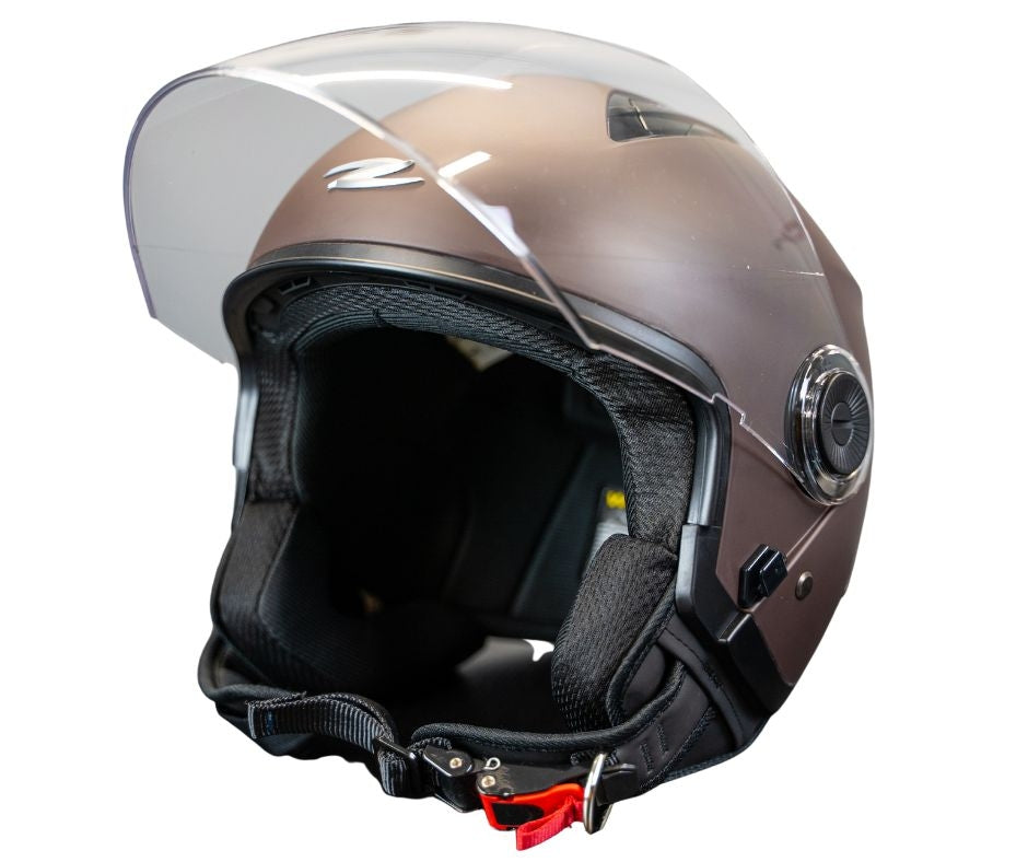 CASCO JET ZS-617 MATT BROWN COFFE - SECURTEX MOTOR S.L (t/a MaximoMoto)