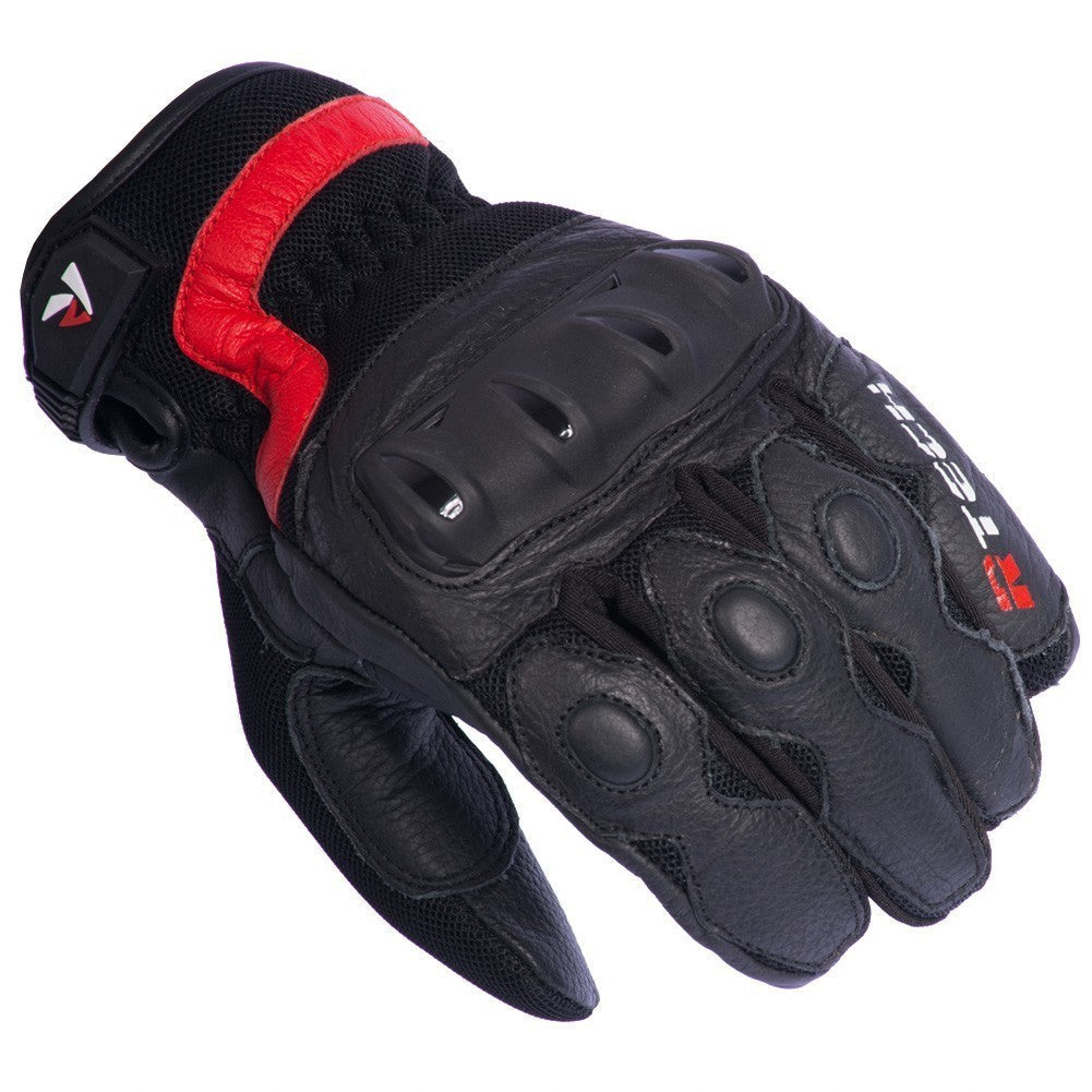 R-TECH - Guante Piel Vibo Negro/Rojo - SECURTEX MOTOR S.L (t/a MaximoMoto)