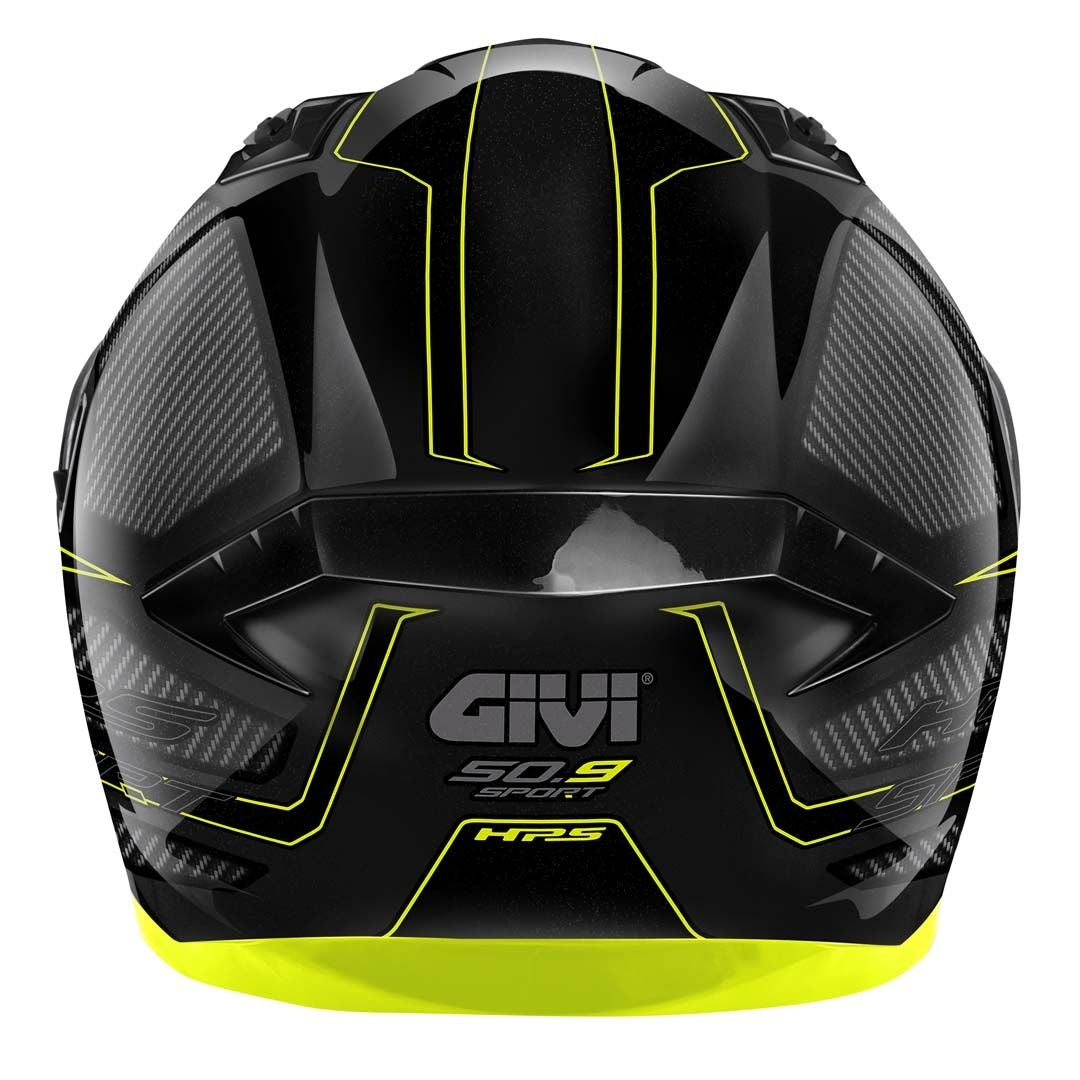 GIVI - CASCO FULL 50.9 SPORT ENIGMA NEGRO-BR TITAN YELLOW - SECURTEX MOTOR S.L (t/a MaximoMoto)