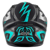 CASCO FULL 50.7 REBEL MATT BLACK LIGHT BLUE - SECURTEX MOTOR S.L (t/a MaximoMoto)