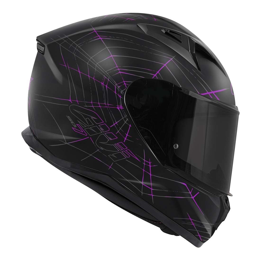 CASCO FULL 50.7 PHOBIA MATT BLACK PURPLE - SECURTEX MOTOR S.L (t/a MaximoMoto)