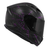 CASCO FULL 50.7 PHOBIA MATT BLACK PURPLE - SECURTEX MOTOR S.L (t/a MaximoMoto)